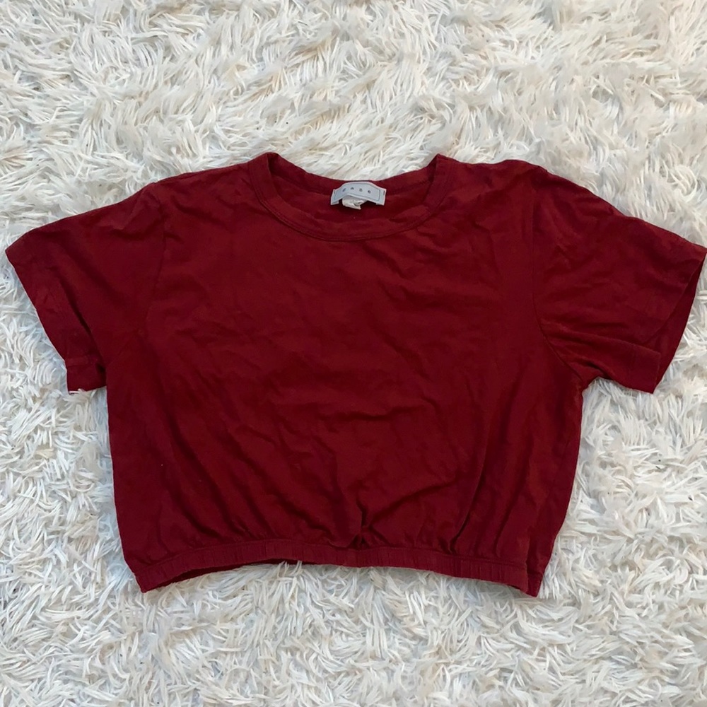 Red/crimson crop top
